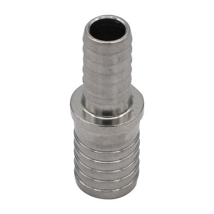 Stainless Steel Barbed Hose Splicer - 3/8" X 1/2"