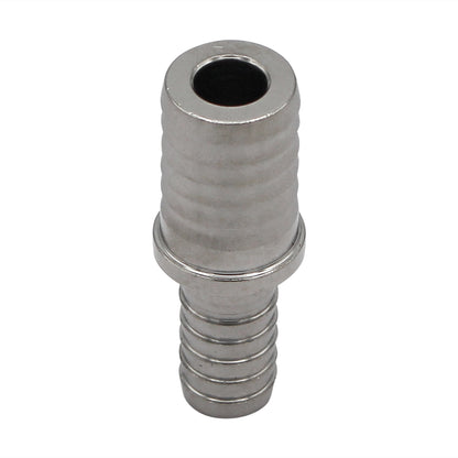 Stainless Steel Barbed Hose Splicer - 3/8" X 1/2"