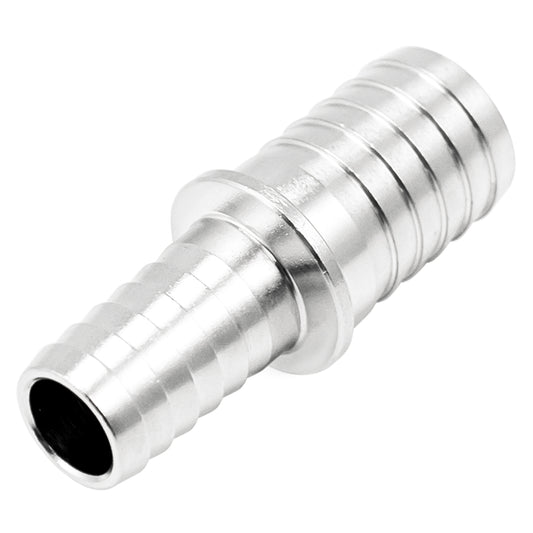 Stainless Steel Barbed Hose Splicer - 3/8" X 1/2"