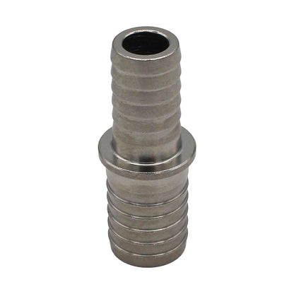 Stainless Steel Barbed Hose Splicer - 7/16" X 1/2"