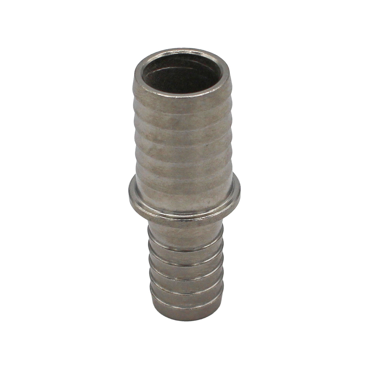 Stainless Steel Barbed Hose Splicer - 7/16" X 1/2"