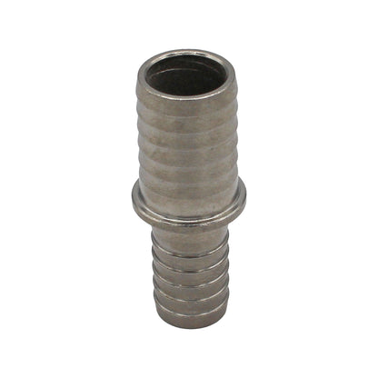 Stainless Steel Barbed Hose Splicer - 7/16" X 1/2"