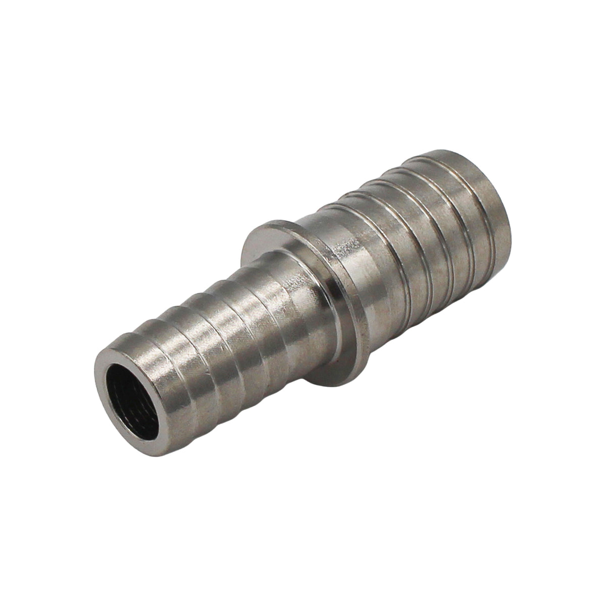 Stainless Steel Barbed Hose Splicer - 7/16" X 1/2"