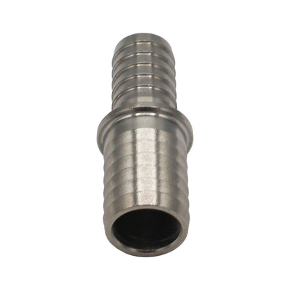 Stainless Steel Barbed Hose Splicer - 7/16" X 1/2"