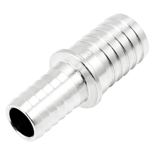 Stainless Steel Barbed Hose Splicer - 7/16" X 1/2"