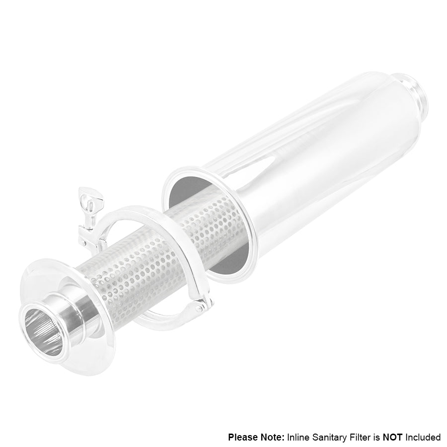 Stainless Steel Tri-Clover Inline Sanitary Filter Screen - 2" TC