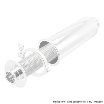 Stainless Steel Tri-Clover Inline Sanitary Filter Screen - 2" TC