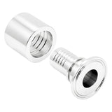 Stainless Steel Tri-Clover Swage Crimp Collar - 1.5" TC X 1" OD Barb