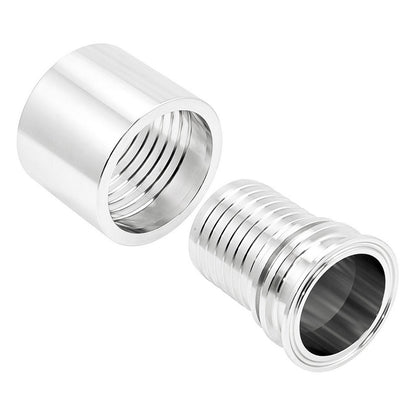 2" Tri Clamp X 2" OD Barbed Swage Crimp Collar - Tri Clover Sanitary Stainless Steel Fitting