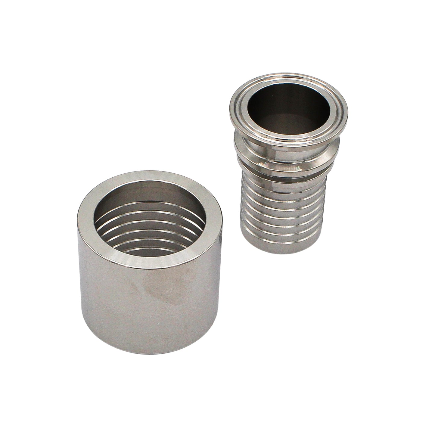1.5" Tri Clamp X 1 1/2" ODed Swage Crimp Collar - Tri Clover Sanitary Stainless Steel Fitting