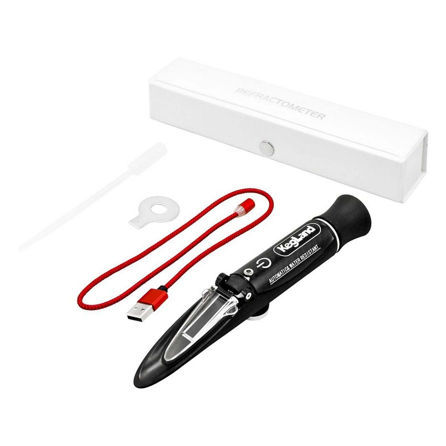 Kegland Saber Refractometer With ATC - Brix, SG Sugar & SG Wort