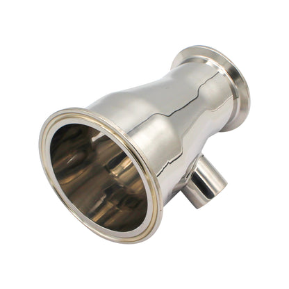 3" X 2" Tri Clamp Concentric Reducer With Thermometer - Tri Clover Sanitary Stainless Steel Fitting