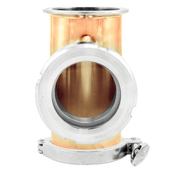 Copper Tri-Clover Sight Glass Union Tee Kit - 3" TC