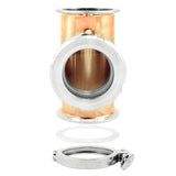Copper Tri-Clover Sight Glass Union Tee Kit - 3" TC