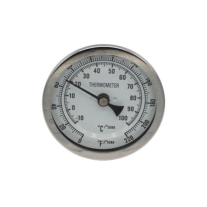 2" Tri Clamp Extension Tube with Thermometer (2 3/4") - Tri Clover Sanitary Stainless Steel