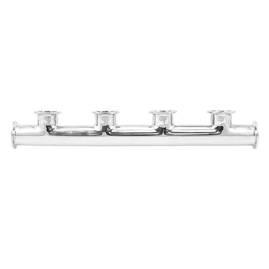 Stainless Steel Tri-Clover Manifold - 1.5" TC (4 Ports)