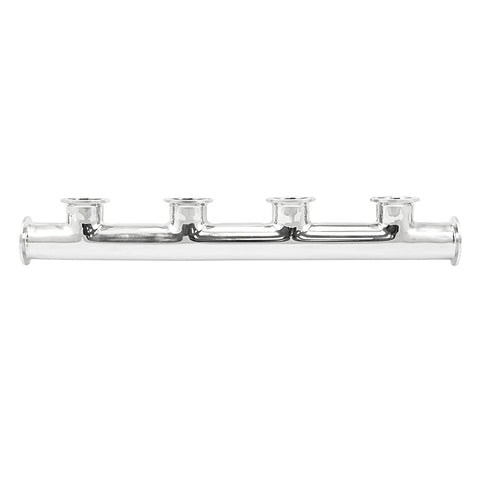 Stainless Steel Tri-Clover Manifold - 1.5" TC (4 Ports)