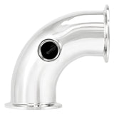 Stainless Steel Tri-Clover 90° Elbow With NPT Port - 2" TC | 1/2" Female NPT