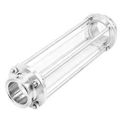 Stainless Steel Tall Tri-Clover Sight Glass - 2" TC (12")
