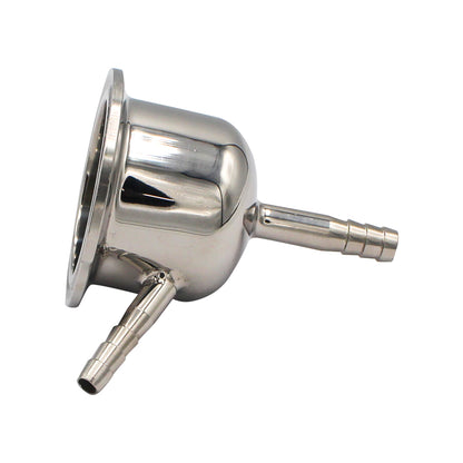 Stainless Steel Tri-Clover Still Column Adapter - 2" TC X 3/8" OD Barb -  Canuck Homebrew Supply, Canada
