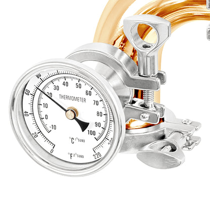 Copper Pot Still Head With Liebig Condenser - 2" TC