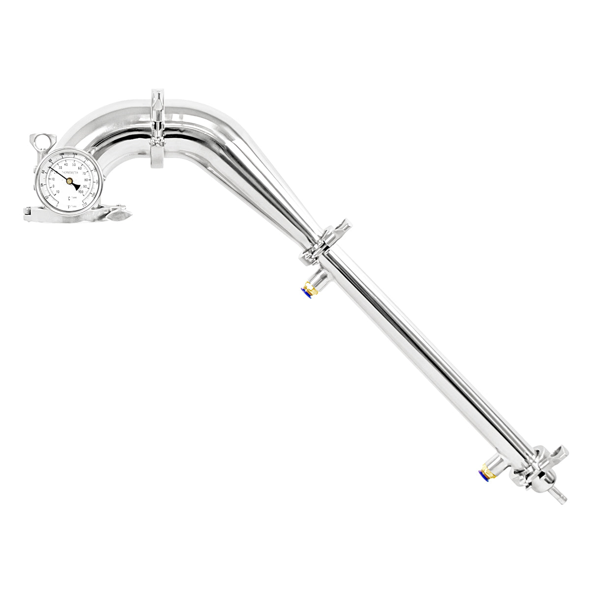 Stainless Steel Pot Still Head With Shotgun Condenser - 3" TC