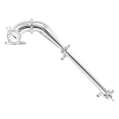 Stainless Steel Pot Still Head With Shotgun Condenser - 3" TC