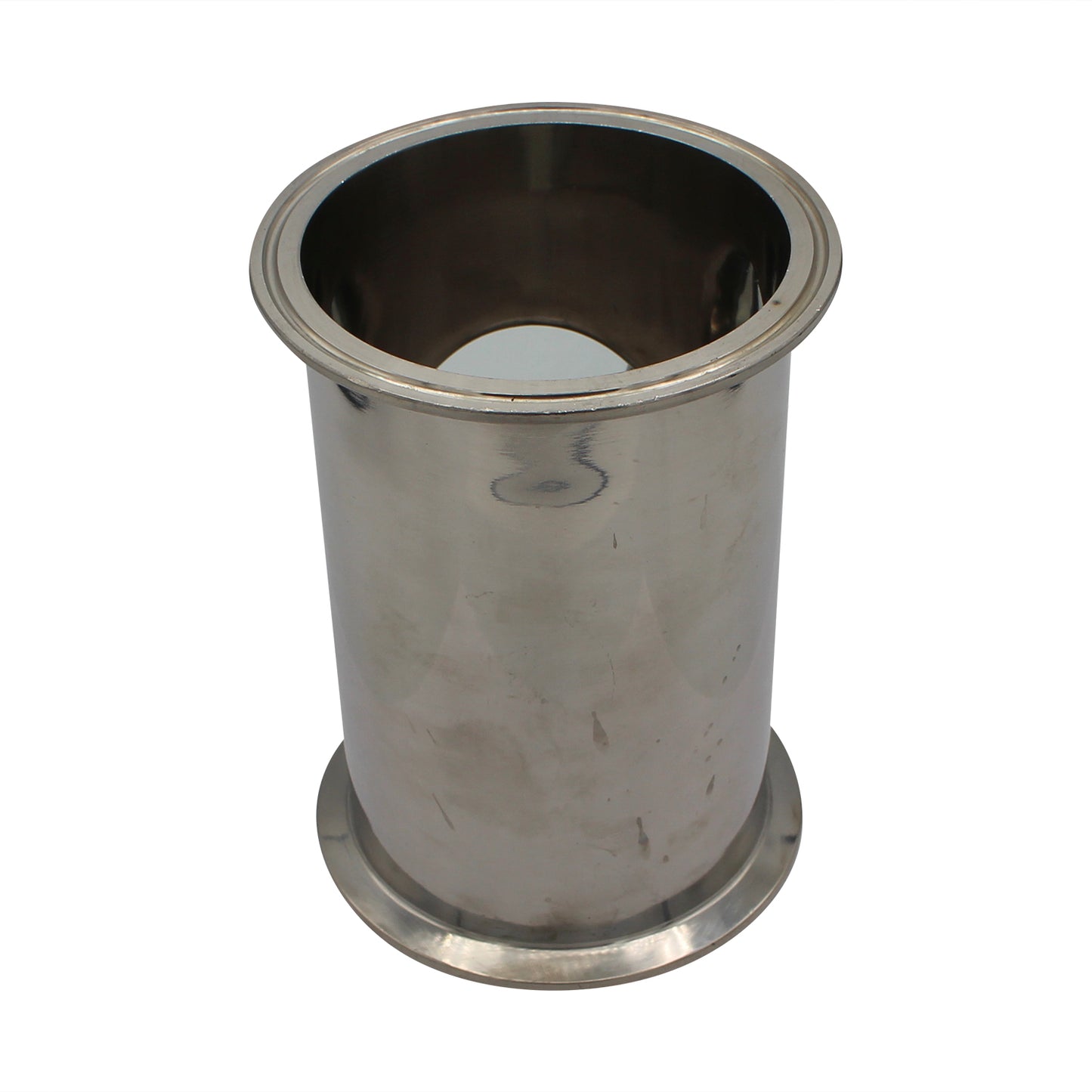 4" Tri Clamp Sight Glass Union Tee (Flute Section) - Tri Clover Sanitary Stainless Steel