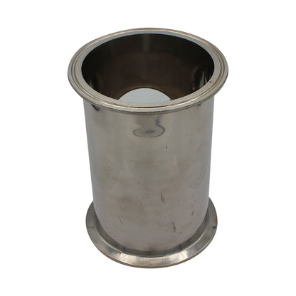 4" Tri Clamp Sight Glass Union Tee (Flute Section) - Tri Clover Sanitary Stainless Steel