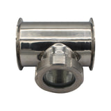Stainless Steel Tri-Clover Sight Glass Union Tee - 4" TC