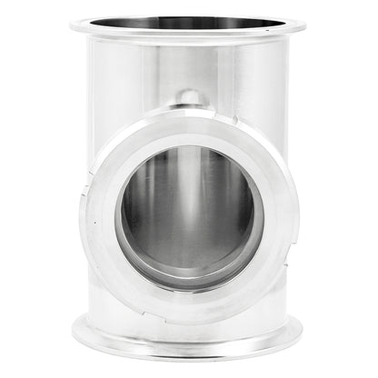 4" Tri Clamp Sight Glass Union Tee (Flute Section) - Tri Clover Sanitary Stainless Steel