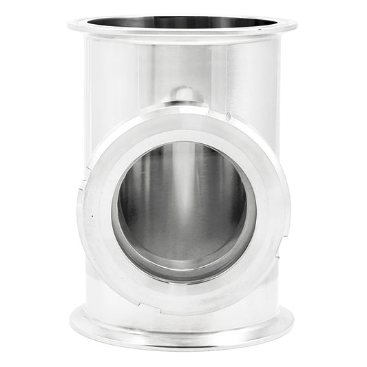 4" Tri Clamp Sight Glass Union Tee (Flute Section) - Tri Clover Sanitary Stainless Steel