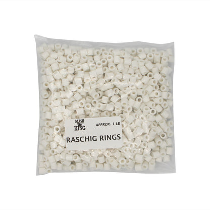Virgin Ceramic Raschig Rings (1 lb)