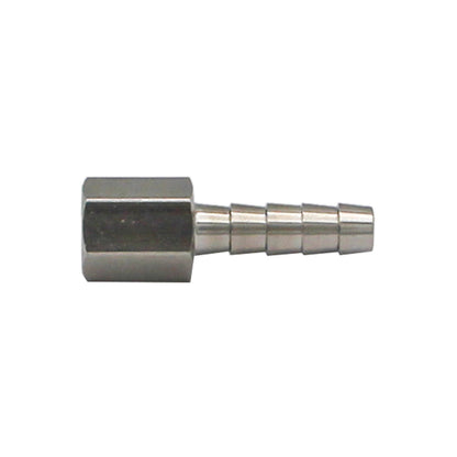 Stainless Steel Fitting - 1/8" Female NPT X 1/4" OD Barb