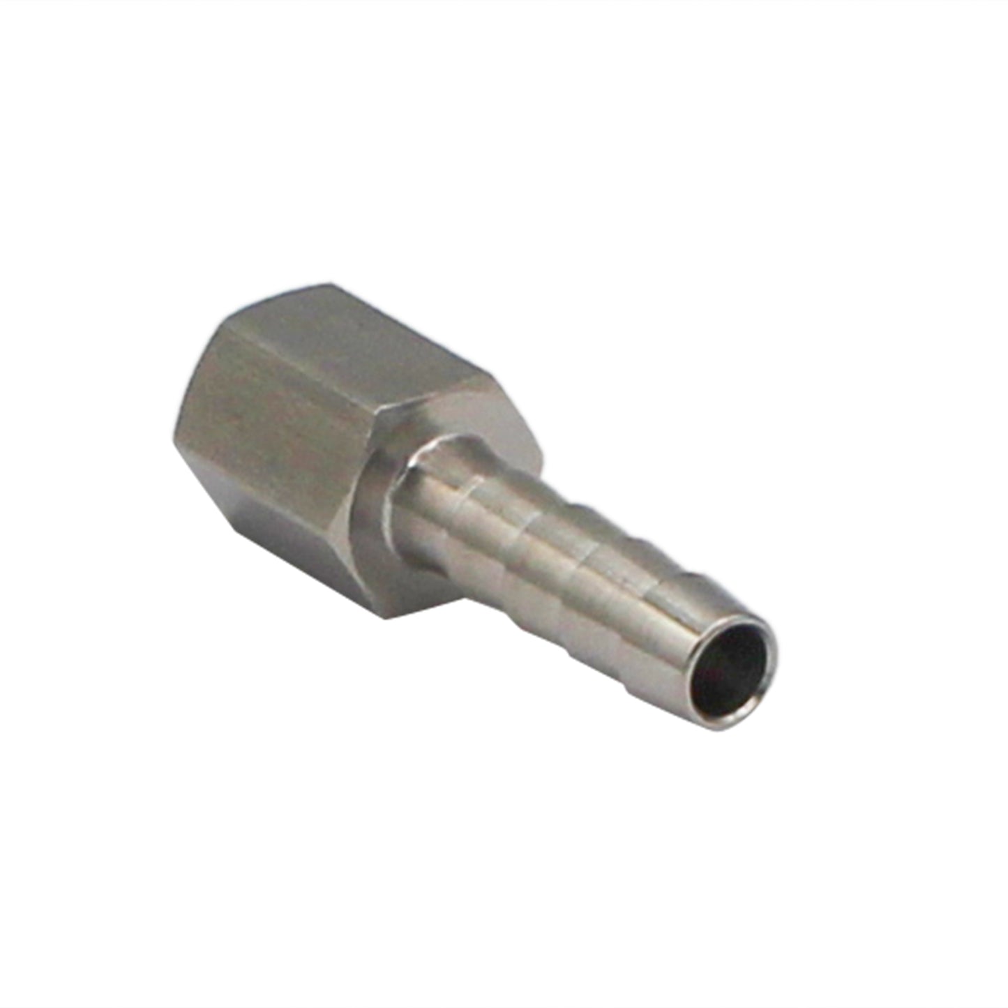 Stainless Steel Fitting - 1/8" Female NPT X 1/4" OD Barb
