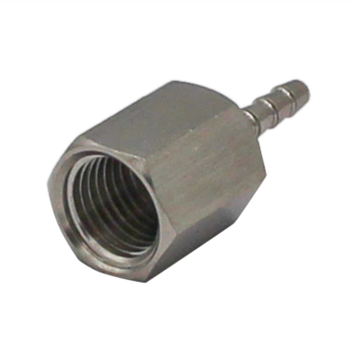 Stainless Steel Fitting - 1/4" Female NPT X 1/8" OD Barb