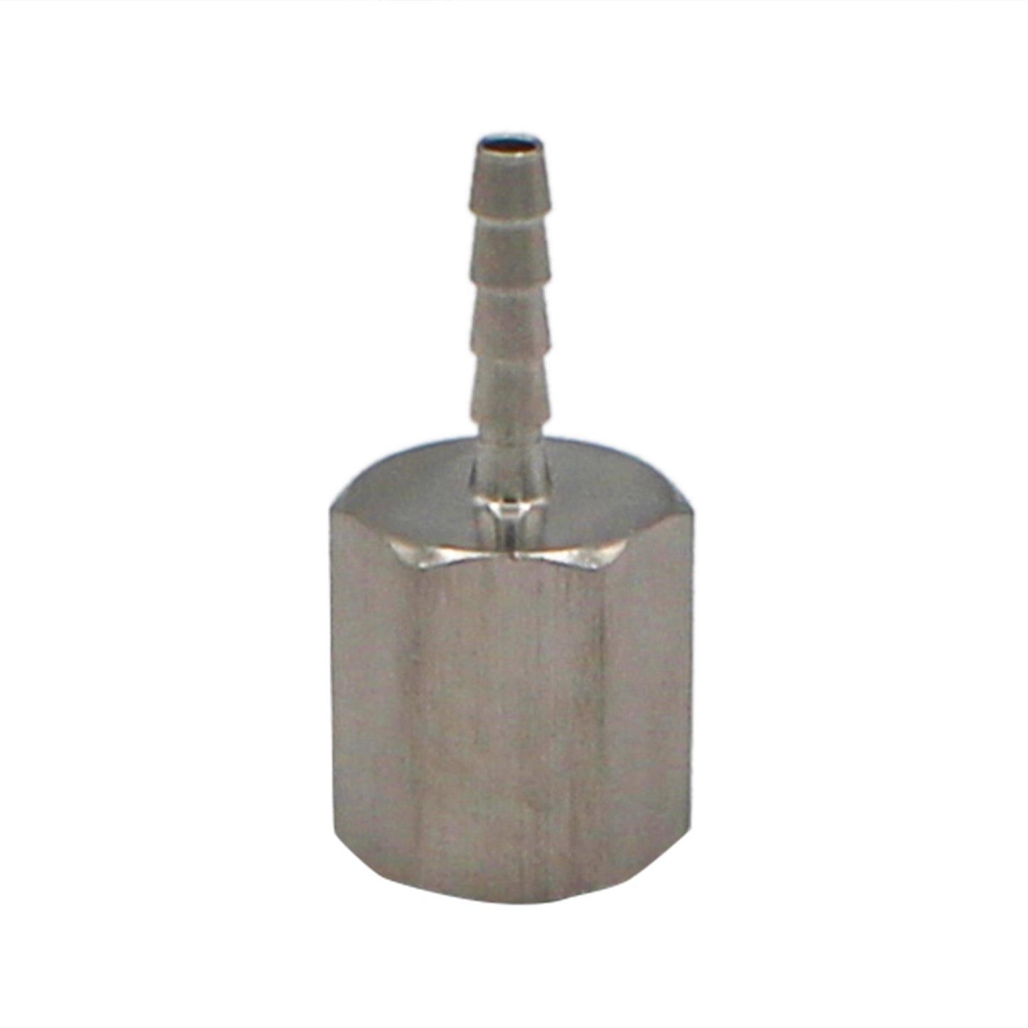 Stainless Steel Fitting - 1/4" Female NPT X 1/8" OD Barb