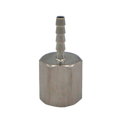 Stainless Steel Fitting - 1/4" Female NPT X 1/8" OD Barb