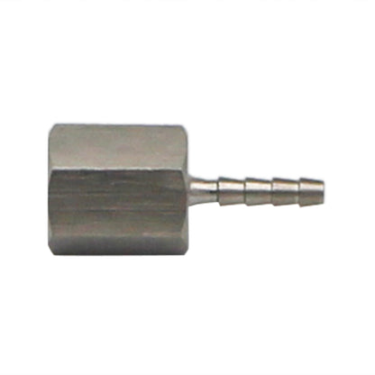 Stainless Steel Fitting - 1/4" Female NPT X 1/8" OD Barb