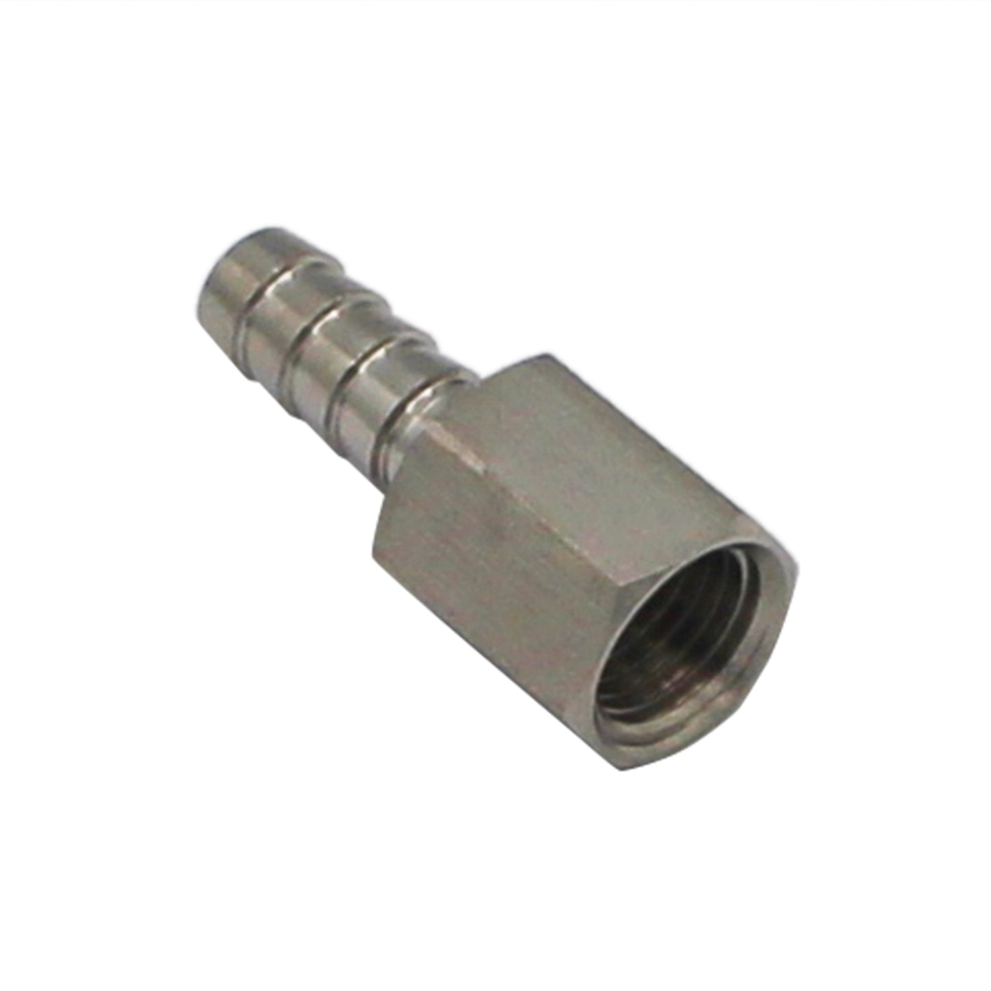 Stainless Steel Fitting - 1/4" Female NPT X 5/16" OD Barb