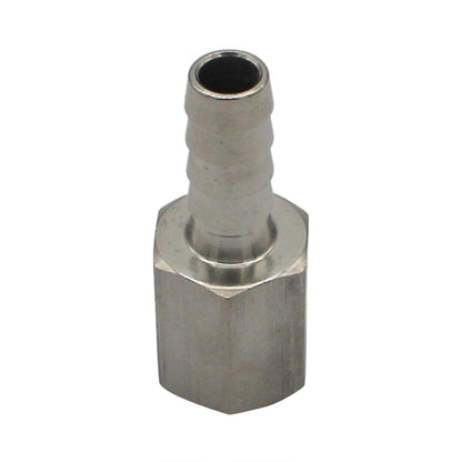 Stainless Steel Fitting - 1/4" Female NPT X 5/16" OD Barb