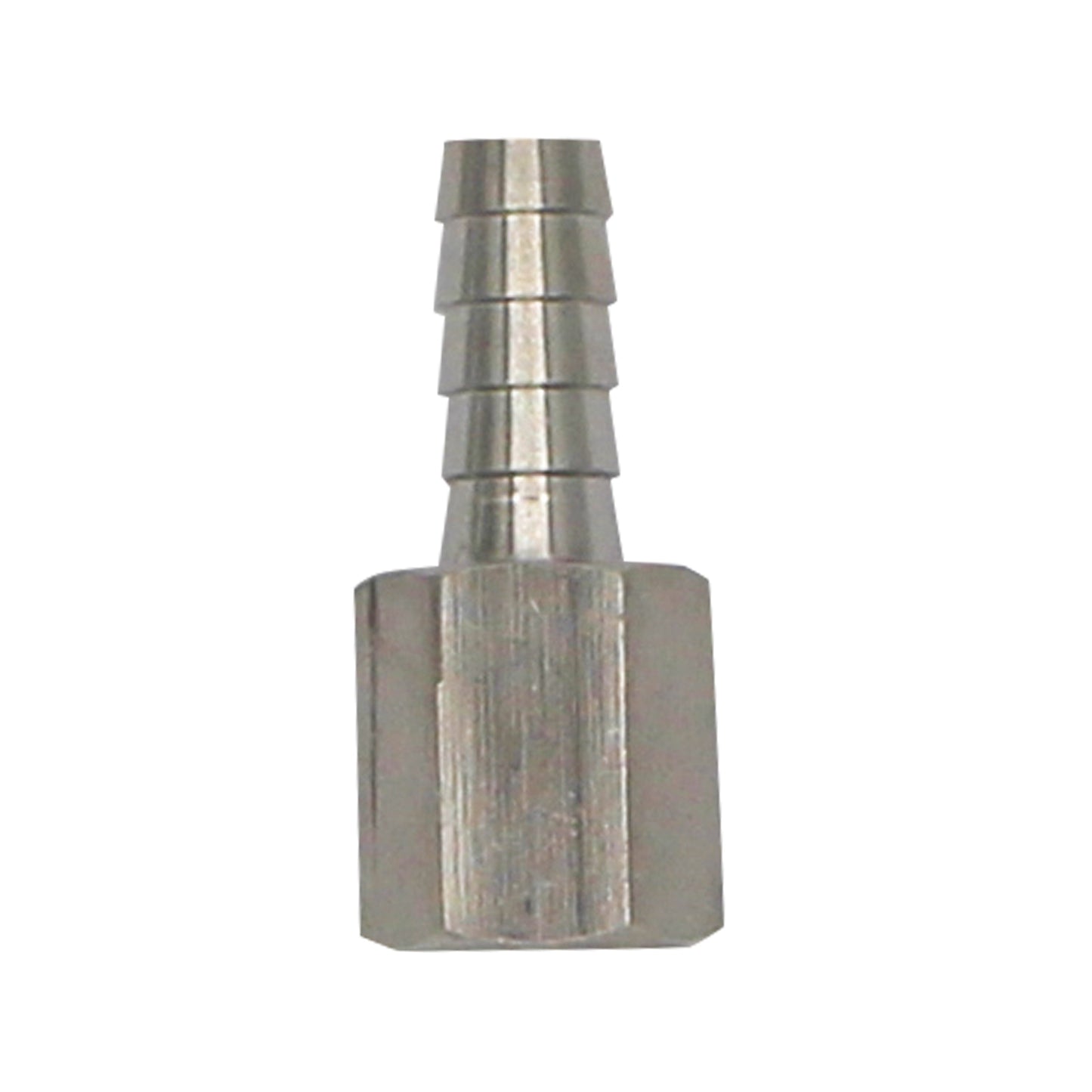 Stainless Steel Fitting - 1/4" Female NPT X 5/16" OD Barb