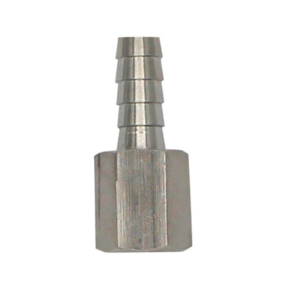 Stainless Steel Fitting - 1/4" Female NPT X 5/16" OD Barb