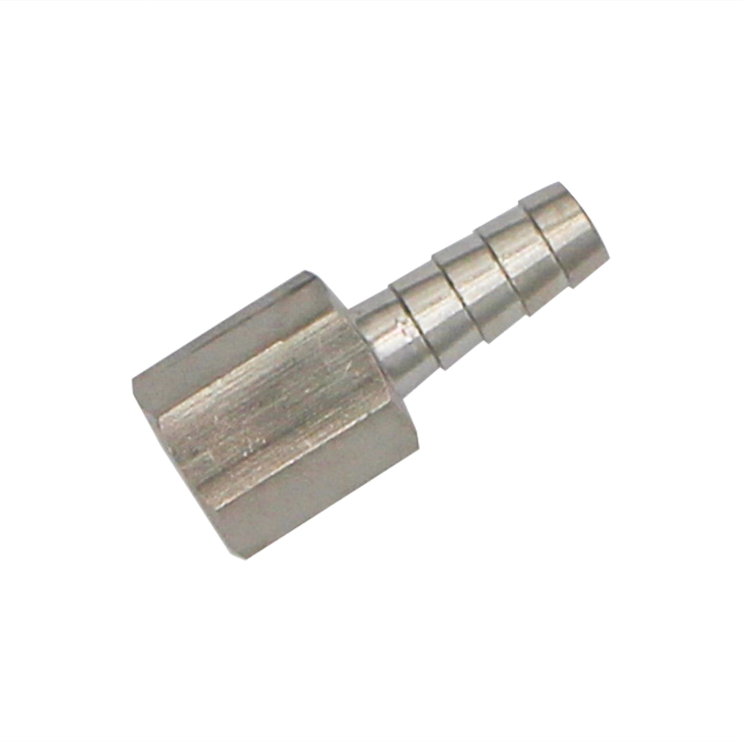 Stainless Steel Fitting - 1/4" Female NPT X 5/16" OD Barb