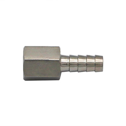 Stainless Steel Fitting - 1/4" Female NPT X 5/16" OD Barb
