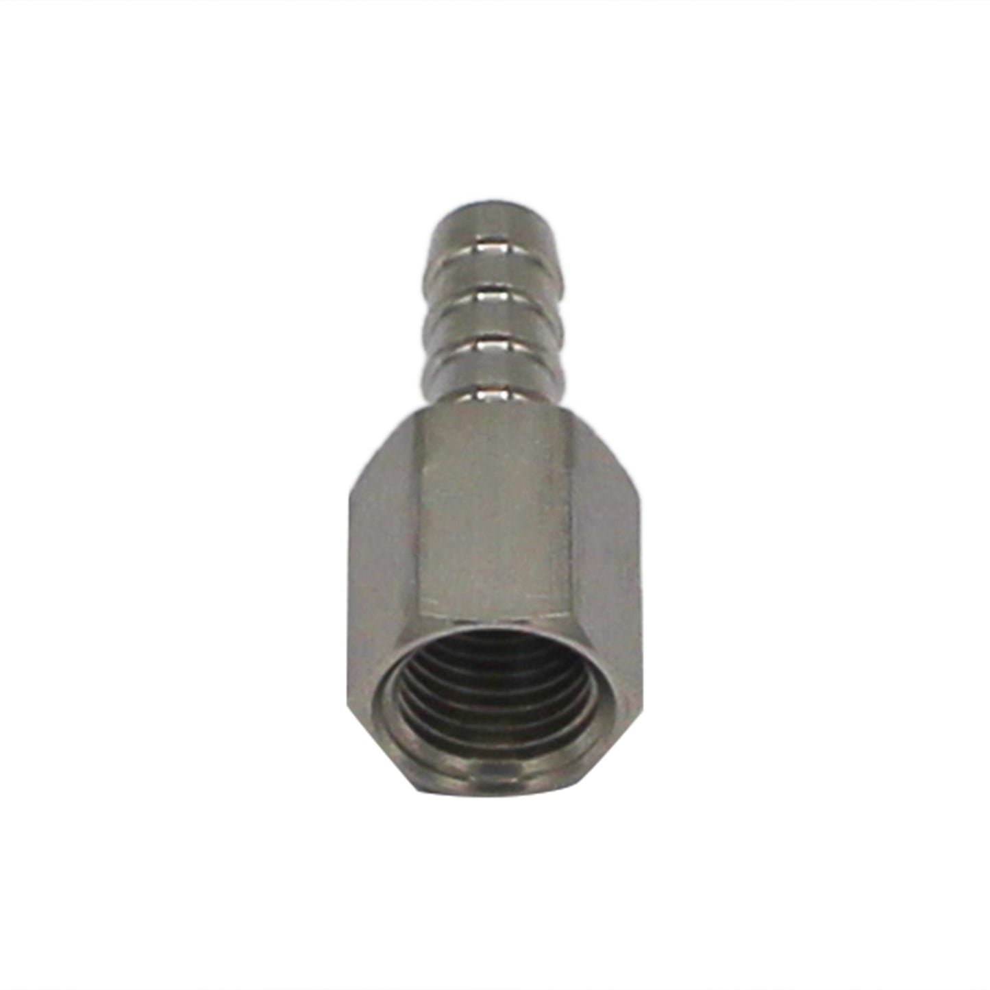 Stainless Steel Fitting - 1/4" Female NPT X 5/16" OD Barb