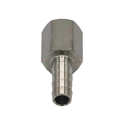 Stainless Steel Fitting - 1/4" Female NPT X 5/16" OD Barb