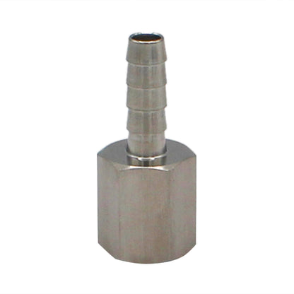 Stainless Steel Fitting - 1/4" Female NPT X 1/4" OD Barb