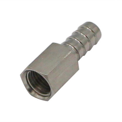 Stainless Steel Fitting - 1/4" Female NPT X 3/8" OD Barb