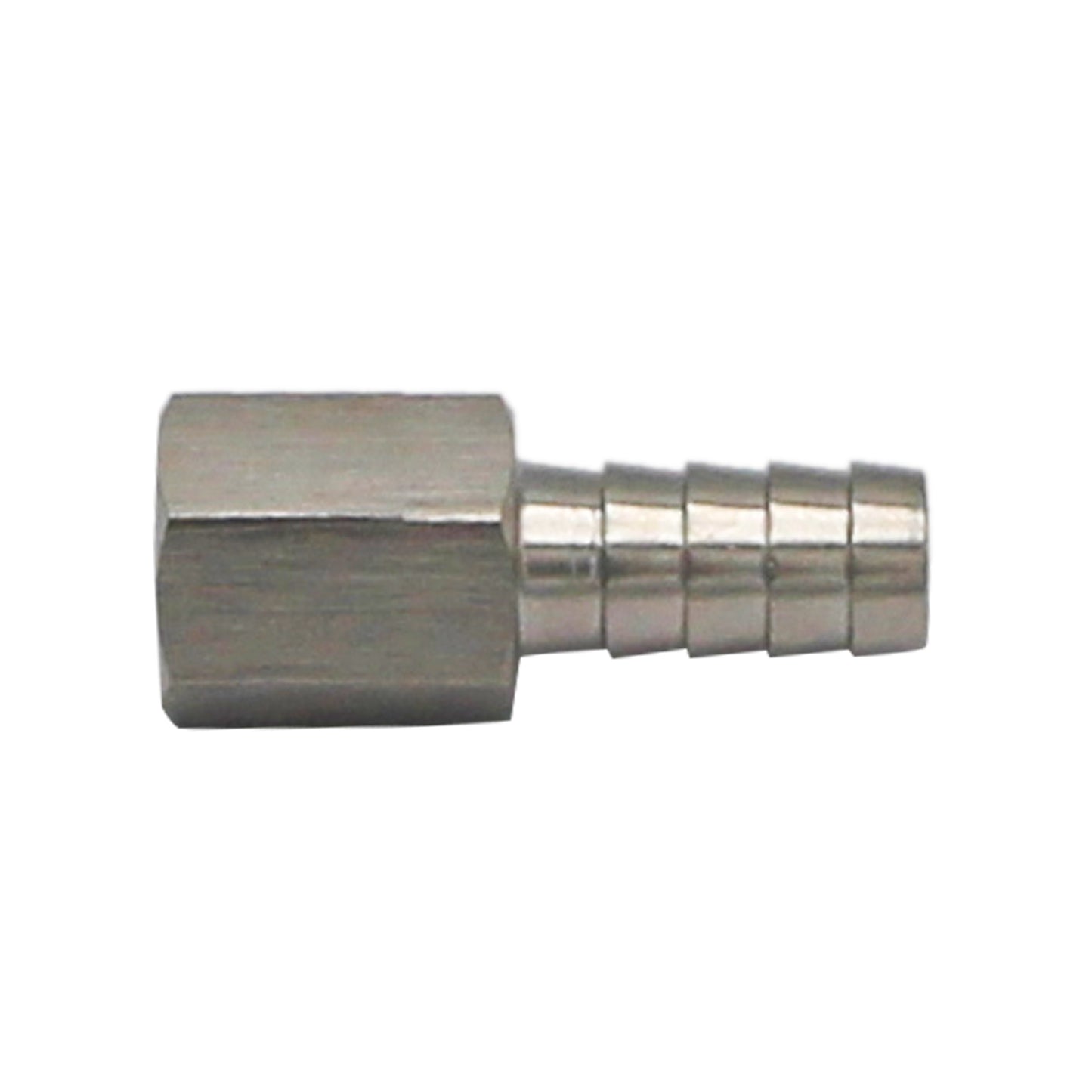Stainless Steel Fitting - 1/4" Female NPT X 3/8" OD Barb